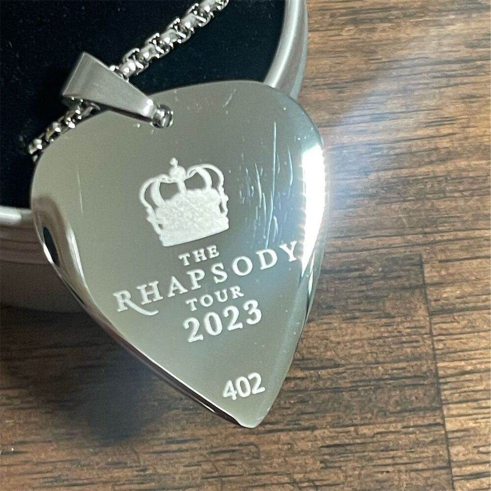 Queen  Queen Rhapsody Tour 2023 Guitar Pick Pendant Necklace #402
